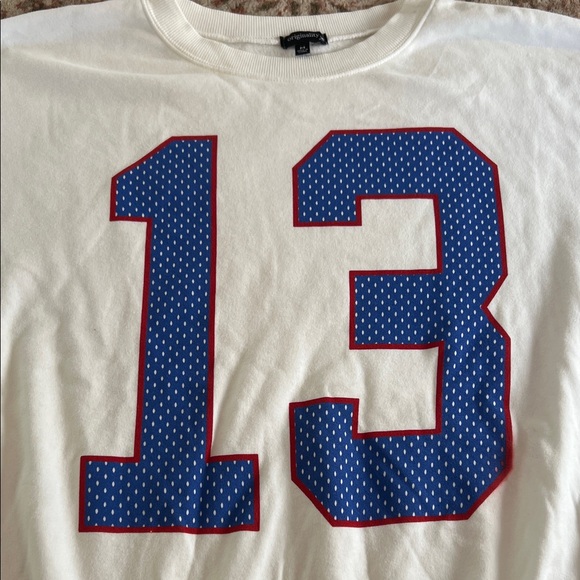 White Taylor Swift Sweatshirt with Blue & Red Number 13 - Picture 2 of 16